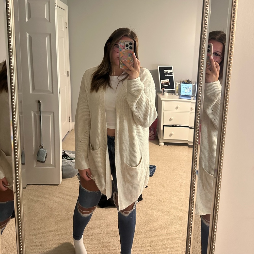 Cream barely used sweater from American Eagle